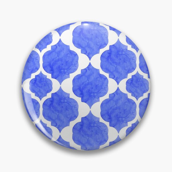 Item preview, Seamless quatrefoil pattern in blue watercolor  designed and sold by Bonheurem.