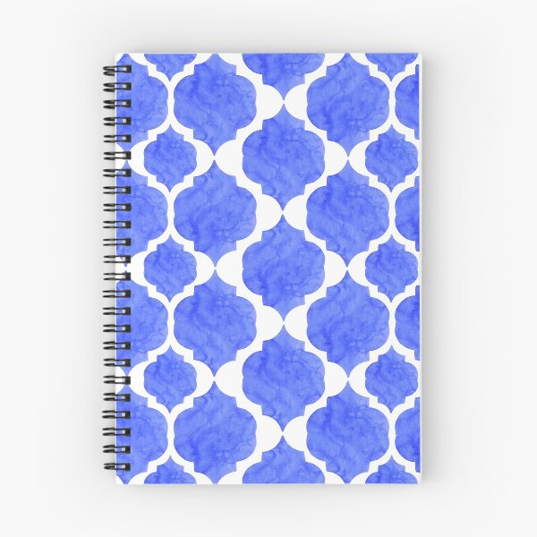 Item preview, Seamless quatrefoil pattern in blue watercolor  designed and sold by Bonheurem.