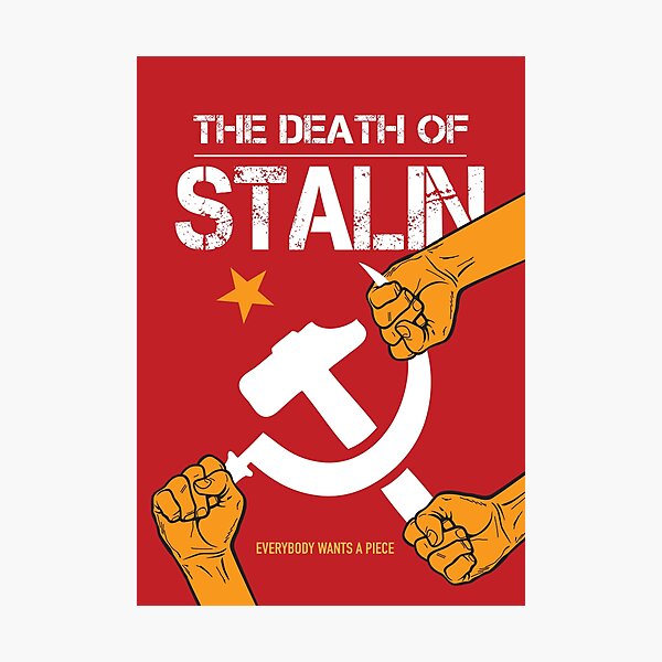 Vista previa del artículo con la obra «La muerte de Stalin - póster de película alternativo», diseñado y vendido por MoviePosterBoy.