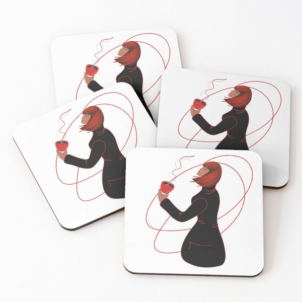 Item preview, Cute young stylish girl drinking coffee and enjoying. Coffee break concept. designed and sold by TanaLuna.
