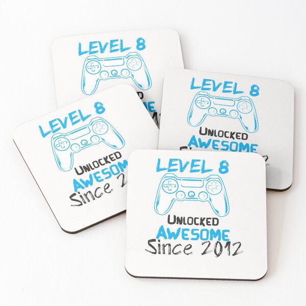 Item preview, Level 8 Unlocked Awesome Since 2012 - gaming - gamer  designed and sold by Hannah  Pillic.