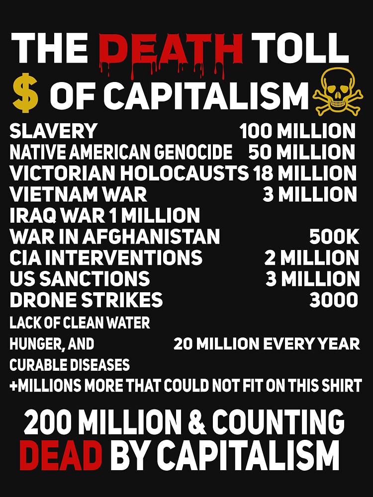 "The Death Toll of Capitalism Black Book" Tshirt by Joepseudo Redbubble