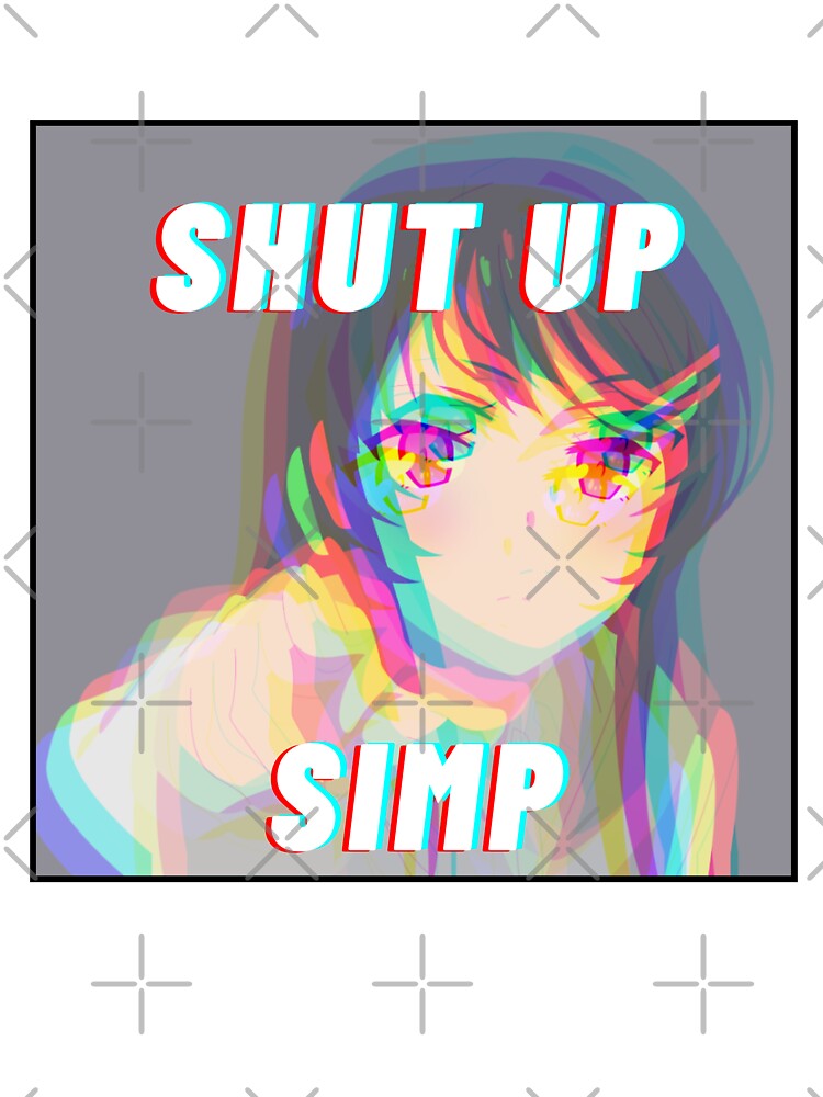  Shut Up Simp Japanese School Girl weeaboo trashy otaku gift T- Shirt : Clothing, Shoes & Jewelry