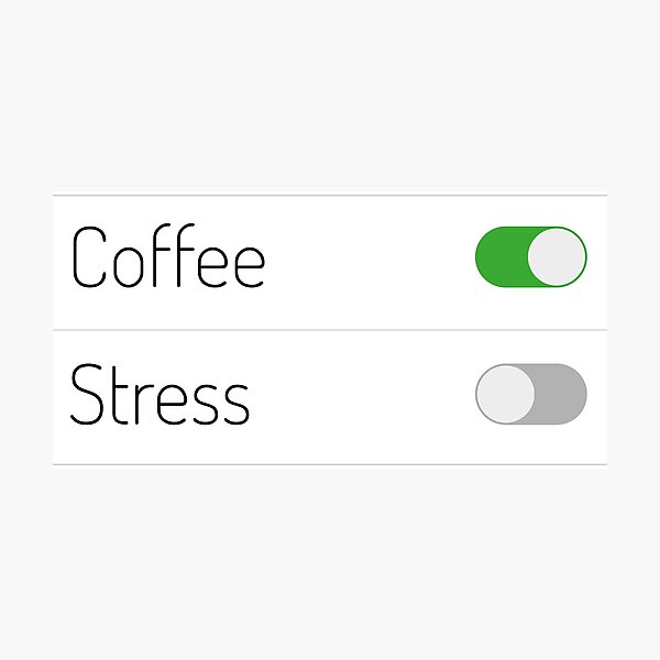 Coffee On Stress Off Photographic Print