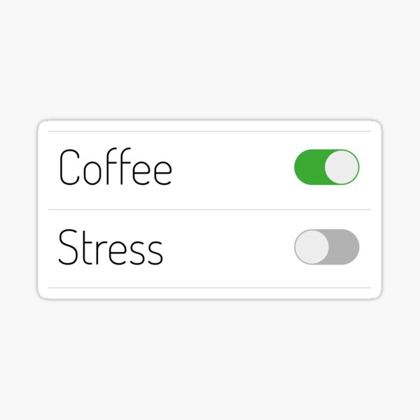 Coffee On Stress Off Sticker