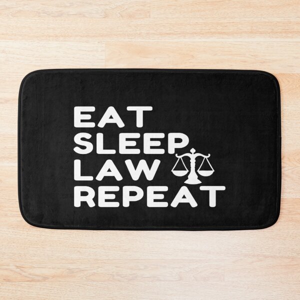 Item preview, Eat Sleep Law Repeat Sudent In White designed and sold by Indra Agrawal.