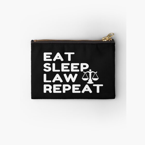 Item preview, Eat Sleep Law Repeat Sudent In White designed and sold by Indra Agrawal.