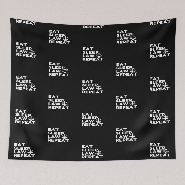 Item preview, Eat Sleep Law Repeat Sudent In White designed and sold by Indra Agrawal.