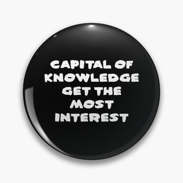 Item preview, Capital Of Knowledge Motivational Quote designed and sold by sasijaya.