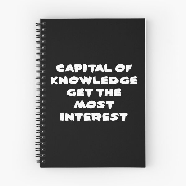 Item preview, Capital Of Knowledge Motivational Quote designed and sold by sasijaya.