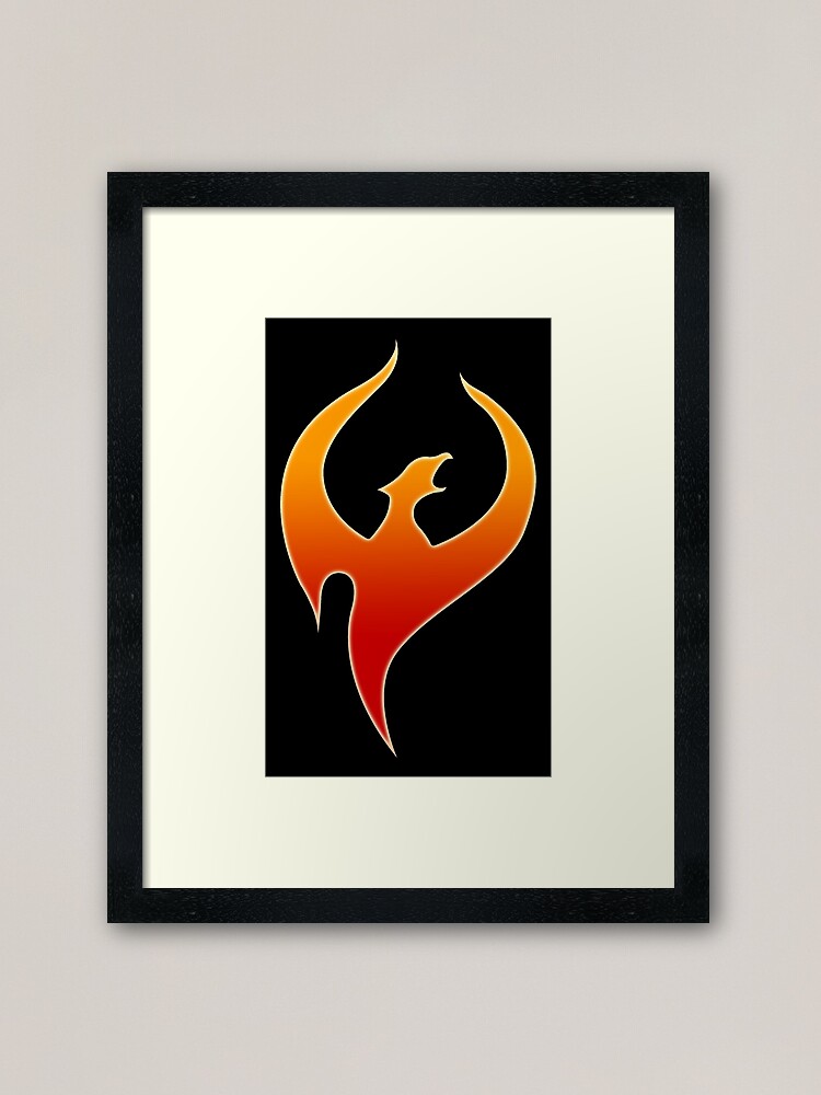 I Love Rising Phoenix Games Framed Art Print By Cptphoenix Redbubble - blue phoenix symbol roblox