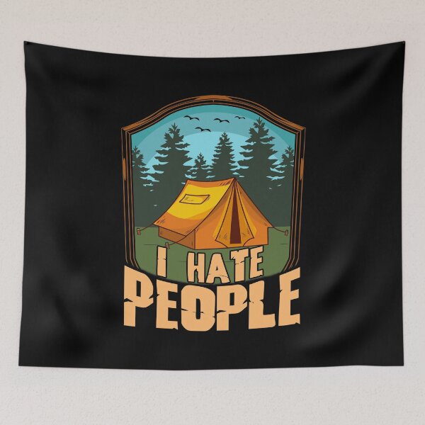 Item preview, Cute & Funny I Hate People Camping Tent Camper Pun designed and sold by perfectpresents.