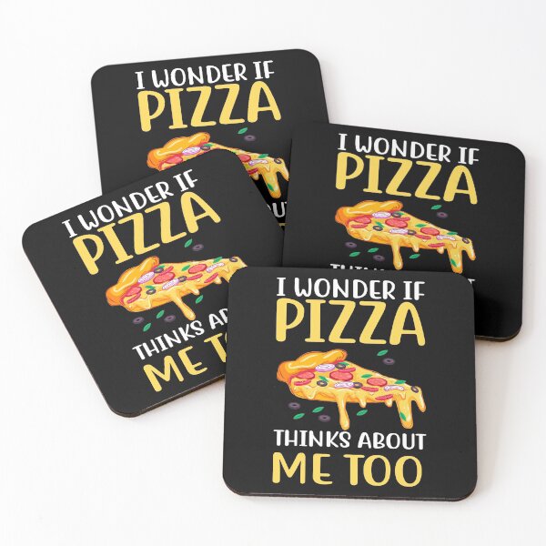 Item preview, Foodie  Lovers Quote i wonder if pizza thinks about me too designed and sold by Mirko Torresi.