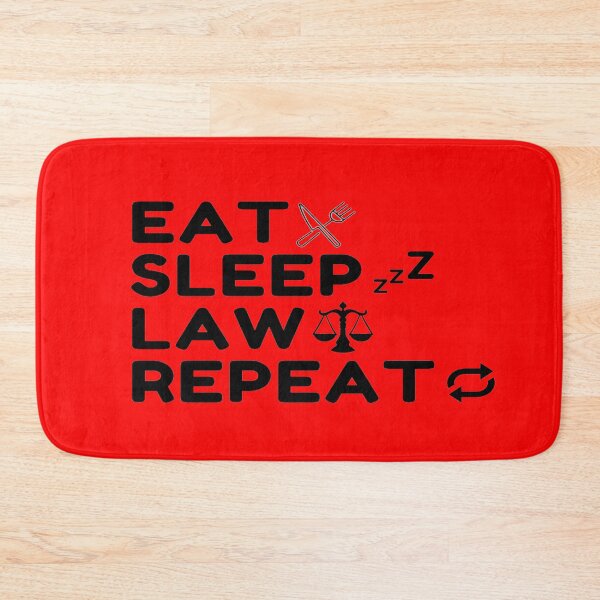 Item preview, Eat Sleep Law Repeat Sudent With Icon In Black designed and sold by Indra Agrawal.