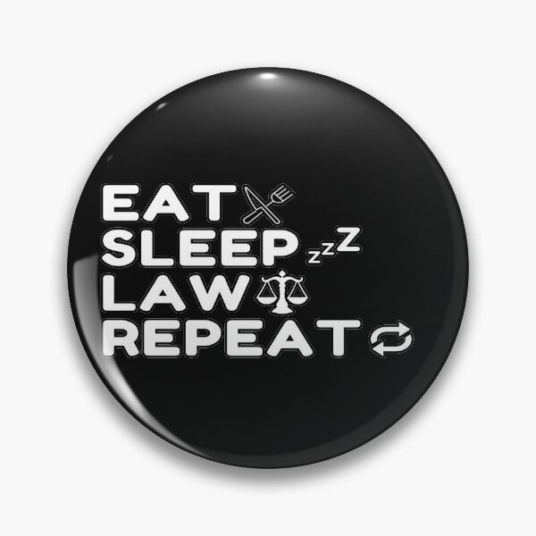 Item preview, Eat Sleep Law Repeat Sudent With Icon In White designed and sold by Indra Agrawal.