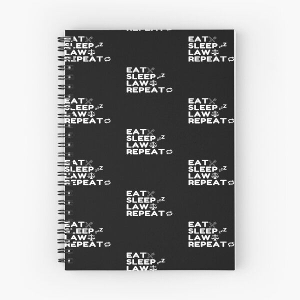 Item preview, Eat Sleep Law Repeat Sudent With Icon In White designed and sold by Indra Agrawal.