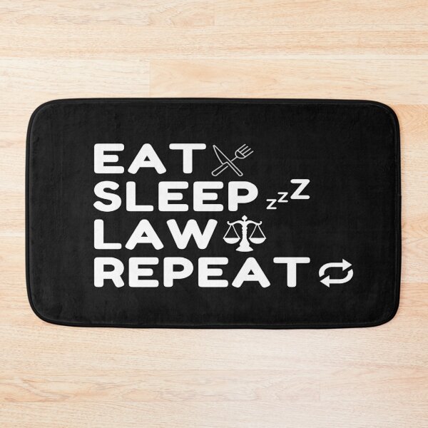 Item preview, Eat Sleep Law Repeat Sudent With Icon In White designed and sold by Indra Agrawal.