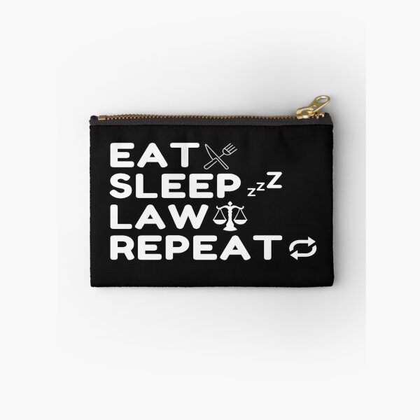 Item preview, Eat Sleep Law Repeat Sudent With Icon In White designed and sold by Indra Agrawal.
