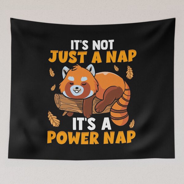 Item preview, It's Not Just a Nap It's a Power Nap Red Panda Pun designed and sold by perfectpresents.