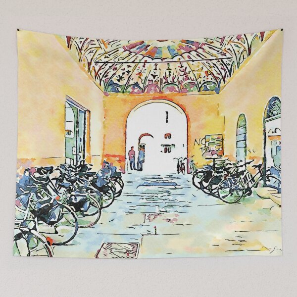 Item preview, Parked bicycles in the yard designed and sold by Giuseppe Cocco.