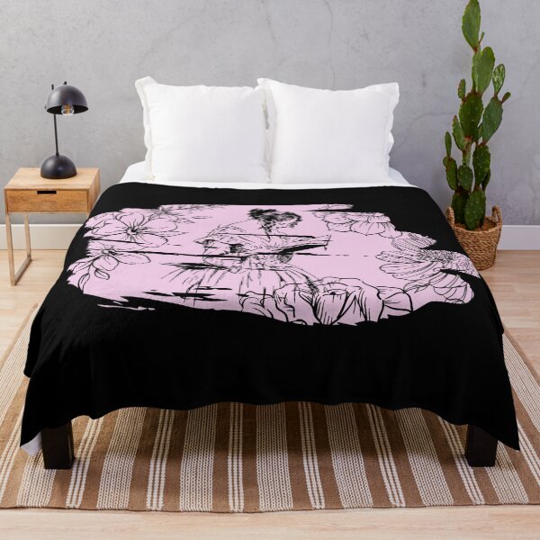 Item preview, lady reading with flowers/pink designed and sold by euphoria-rose.
