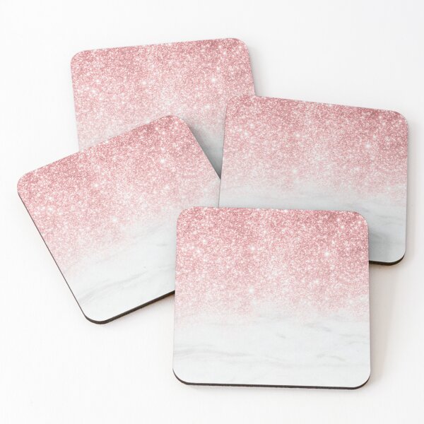 Item preview, Rose gold white modern marble glitter ombre designed and sold by Dear-Ashlin.