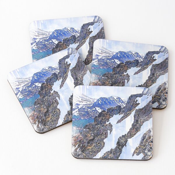 Item preview, Snowy Mountains Abstract. For Mountain Lovers.  designed and sold by ColortrixArt.