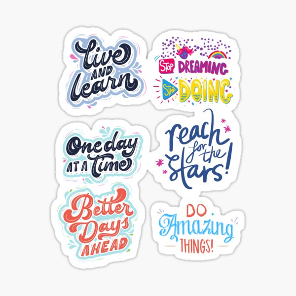 Item preview,  Stickers pack, motivation good vibes, live and learn designed and sold by Vivasshop.