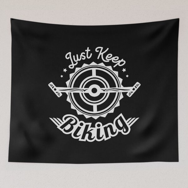 Item preview, just keep biking - retro stylish bike lovers gift  designed and sold by lamjar-art.