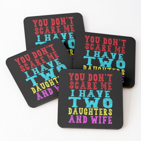 Item preview, You Don't Scare Me I Have Two Daughters And A Wife T-Shirt - Funny Mens 2 Daughters Dad Shirt - Vintage Daddy TShirt for Father's Day Christmas designed and sold by majeed10.