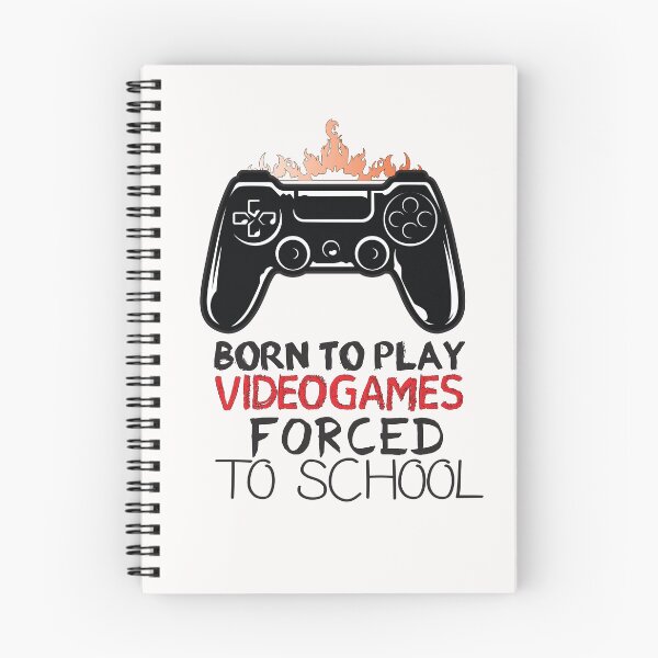 Item preview, born to play videogames forced to school - gaming - gamer designed and sold by Hannah  Pillic.