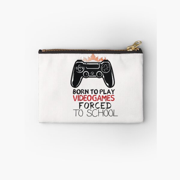 Item preview, born to play videogames forced to school - gaming - gamer designed and sold by Hannah  Pillic.
