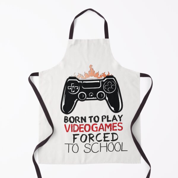 Item preview, born to play videogames forced to school - gaming - gamer designed and sold by Hannah Pillic.