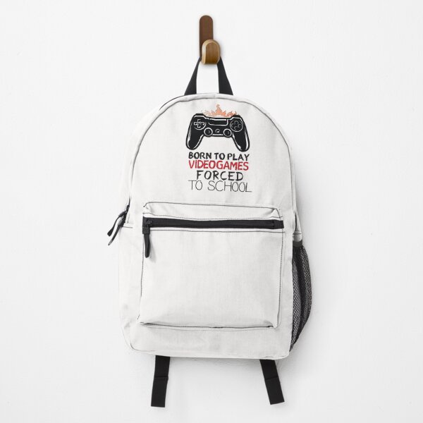 Item preview, born to play videogames forced to school - gaming - gamer designed and sold by Hannah Pillic.
