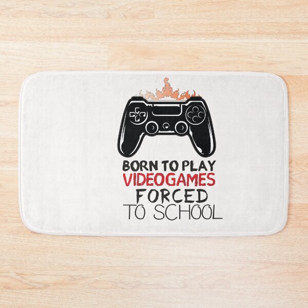 Item preview, born to play videogames forced to school - gaming - gamer designed and sold by Hannah  Pillic.
