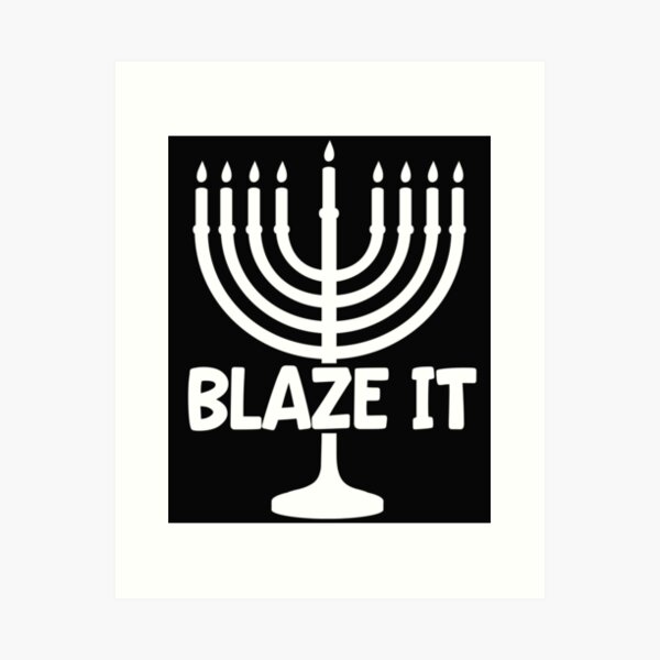 Item preview, Funny Jew Holiday Gift T Shirt Blaze It designed and sold by Bendthetrend.
