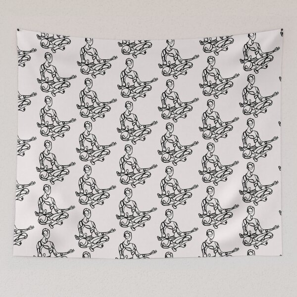 Item preview, Contour Line Yoga-Seated Yoga 6 designed and sold by FranksArtWorld.
