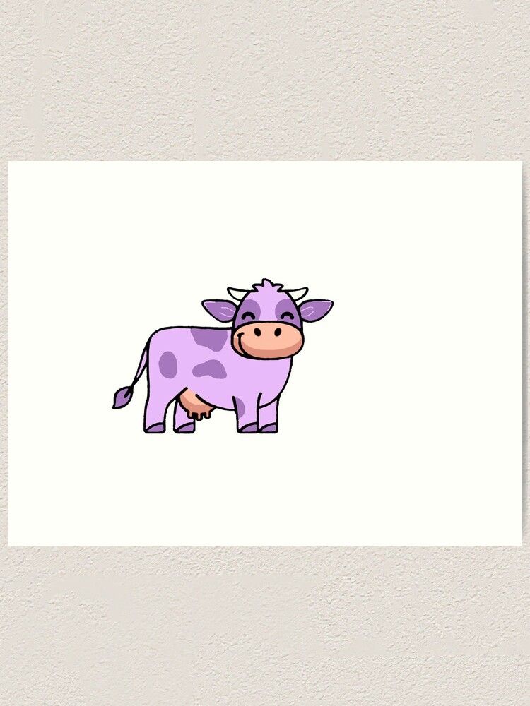 cute purple cow painting 