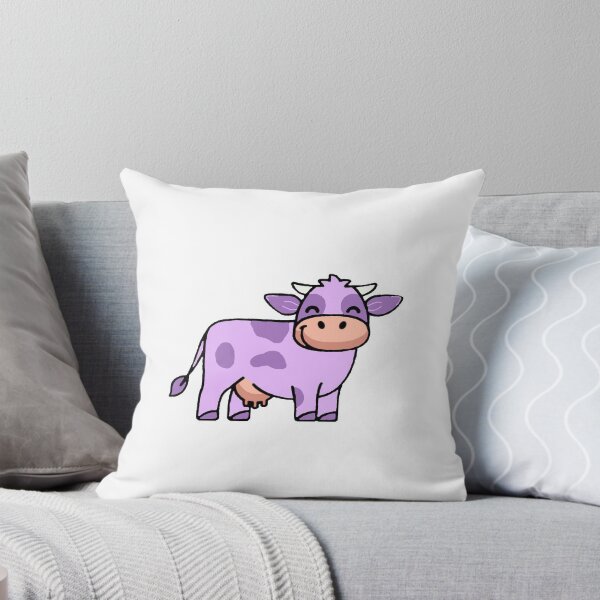 Item preview, cute purple cow designed and sold by fine-art-ellen.