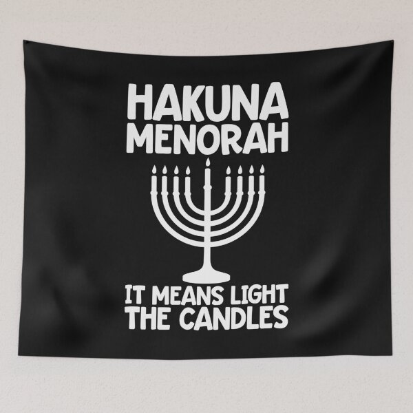 Item preview, Funny Jew Holiday Gift T Shirt Hakuna Menorah, It means Light The Candles designed and sold by Bendthetrend.