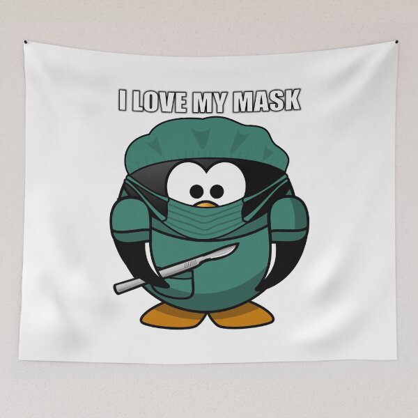 Item preview, I Love My Mask | Doctor Penguin Design | designed and sold by BestBash.