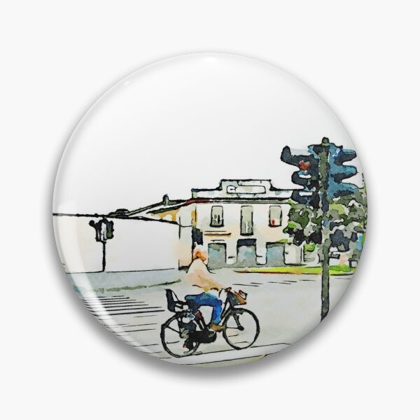 Item preview, Women on bicycles stopped at traffic lights designed and sold by Giuseppe Cocco.