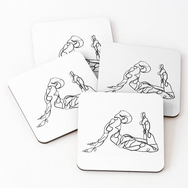 Item preview, Contour Line Yoga-Cobra Pose 1 designed and sold by FranksArtWorld.