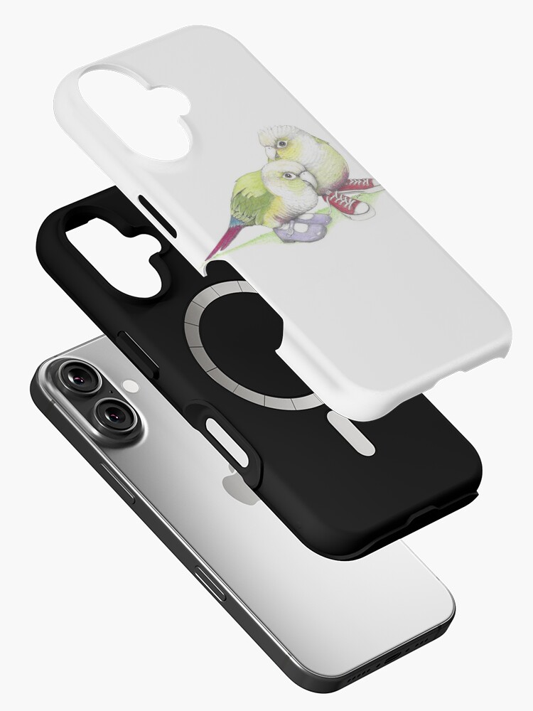 Thumbnail 2 of 4, iPhone Case, 2 conures in low tops and Mary Janes designed and sold by JimsBirds.