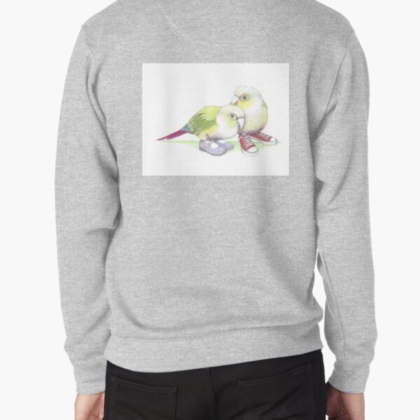 2 conures in low tops and Mary Janes Pullover Sweatshirt
