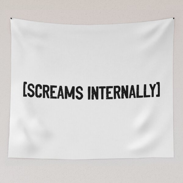 Item preview, Screams Internally Typography designed and sold by Sour Soul.