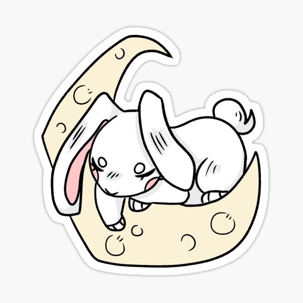 Cute cartoon sleeping bunny  Sticker for Sale by irmirx