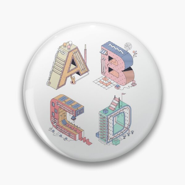 Item preview, A B C D letters alphabet artistic colorful design designed and sold by AnujShah7.