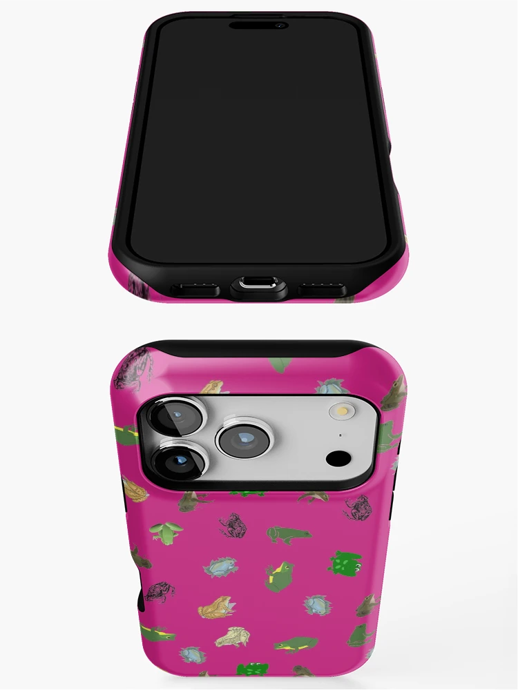 Thumbnail 3 of 4, iPhone Case, Random Frog Pattern designed and sold by Rell1970.