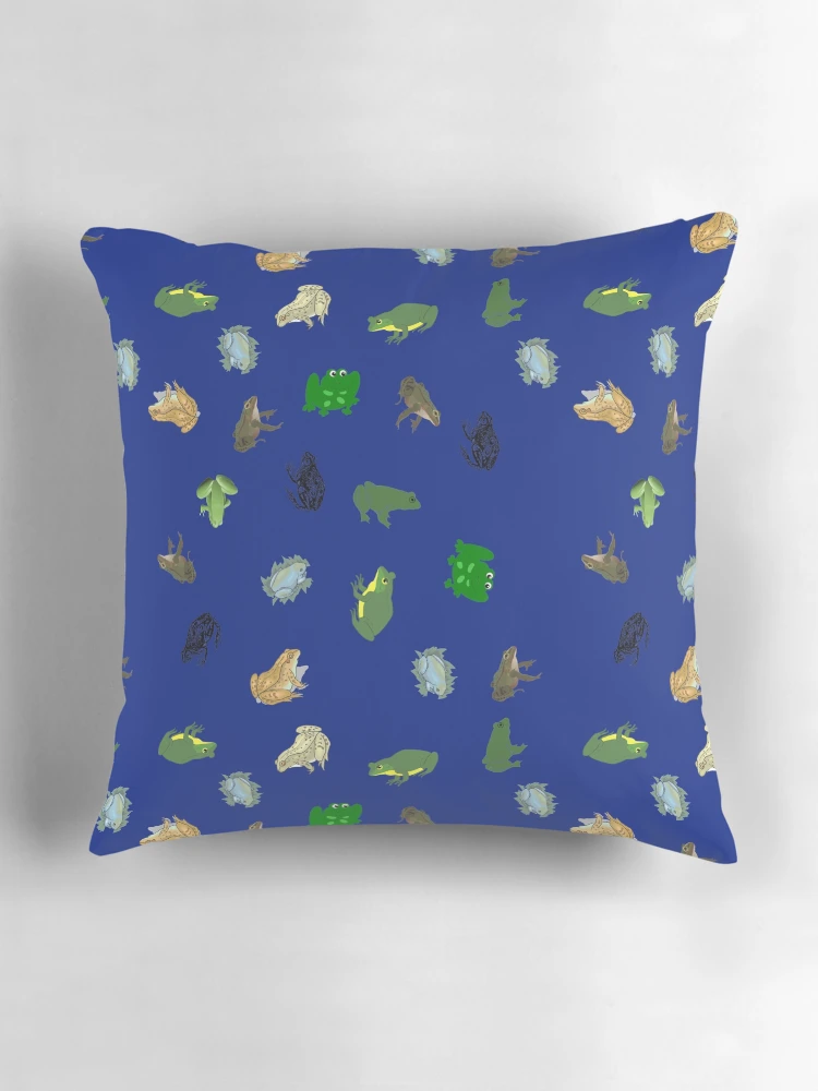Thumbnail 3 of 4, Pillow, Random Frog Pattern designed and sold by Rell1970.